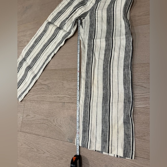 Reformation 100% linen black/white wide leg pant size 4 - Picture 8 of 8